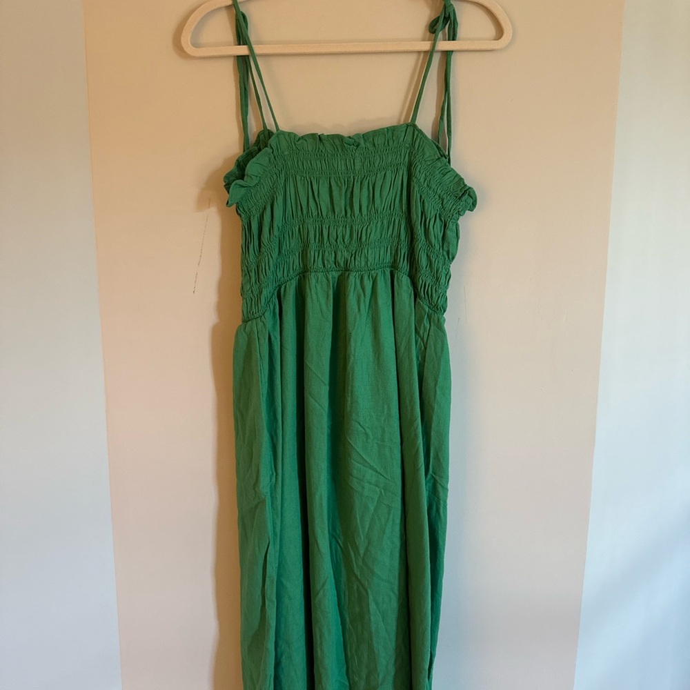Universal Thread Green Button-Down Sundress With … - image 4